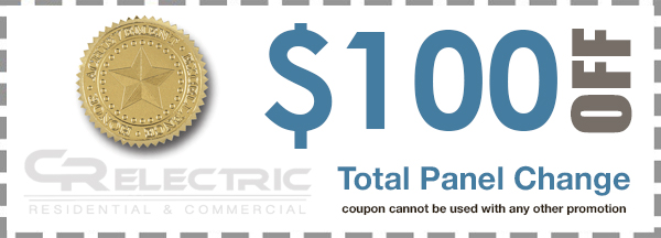 CR Electric coupon - $100 Off Total Panel Change